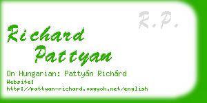 richard pattyan business card