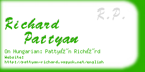 richard pattyan business card